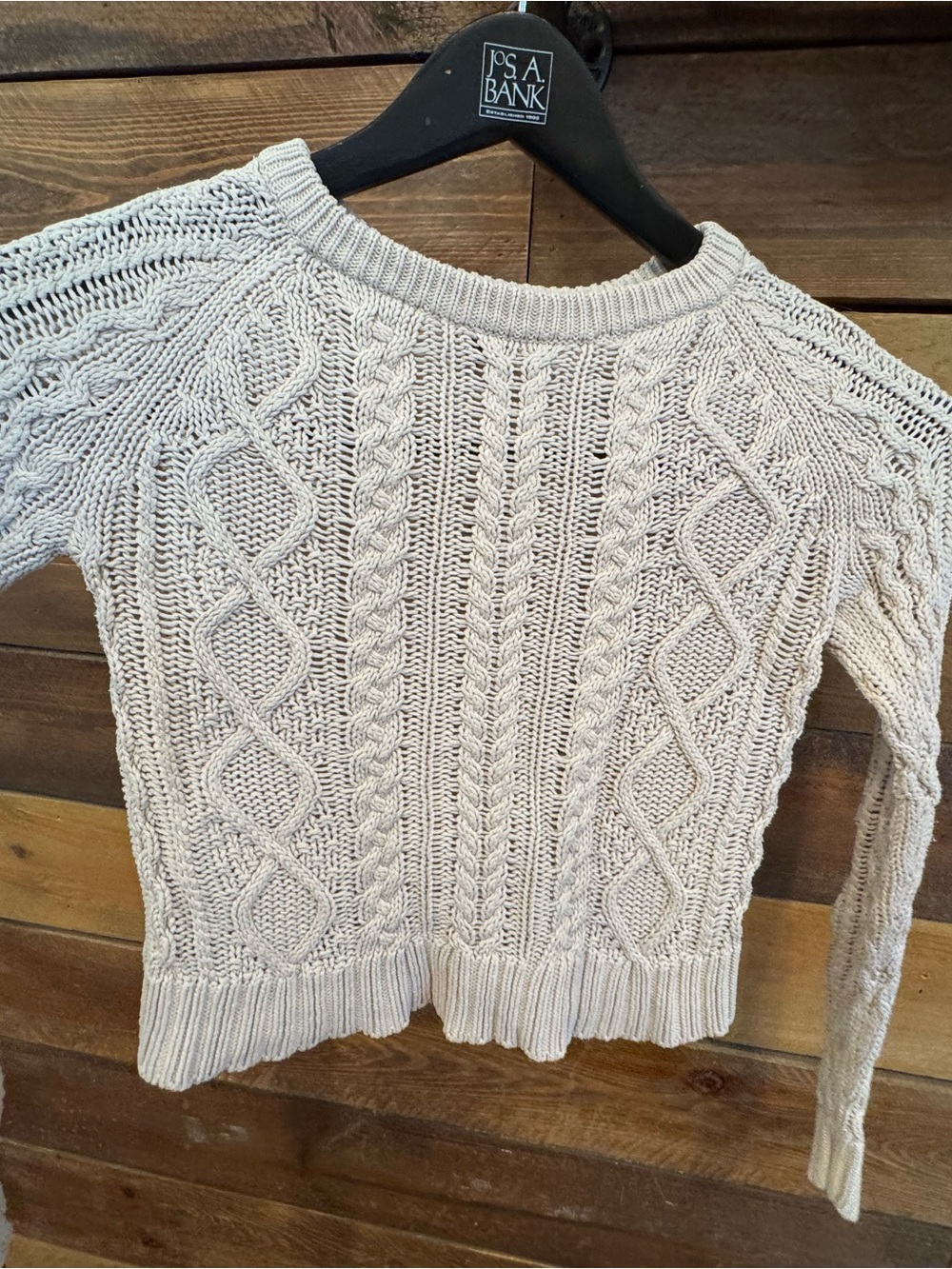 GAP Ivory Cable Knit Pullover Sweater